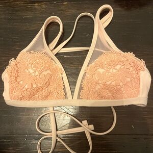 Xhilaration Peach Lace bikini top